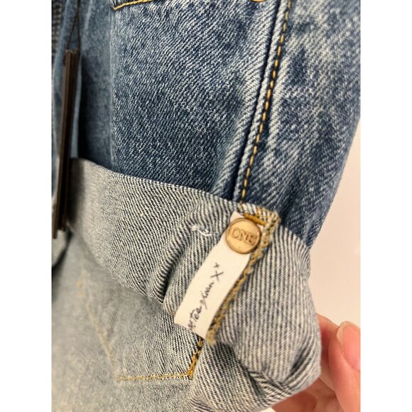 NWT OneTeaspoonRosewood Blue Bandits Low Waist Denim Shorts Sz 27 - Picture 9 of 11